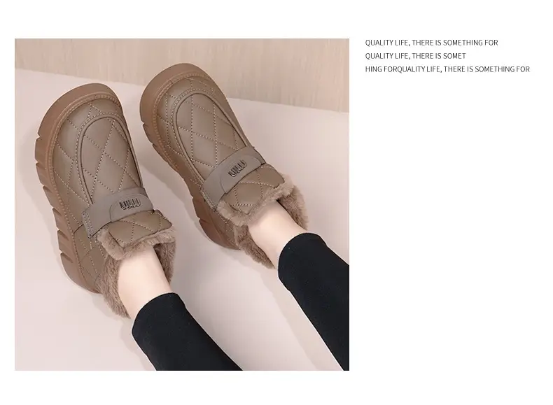 2025 Winter New Beanie Snow Boots Women's Soft Sole Plus Velvet Thickened Warm Furry Shoes Casual Easiest for Match Cotton Shoes — feature 15