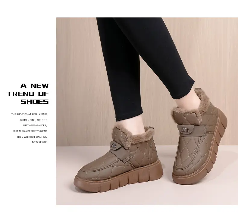 2025 Winter New Beanie Snow Boots Women's Soft Sole Plus Velvet Thickened Warm Furry Shoes Casual Easiest for Match Cotton Shoes — feature 18