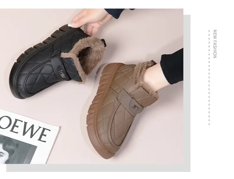 2025 Winter New Beanie Snow Boots Women's Soft Sole Plus Velvet Thickened Warm Furry Shoes Casual Easiest for Match Cotton Shoes — feature 22
