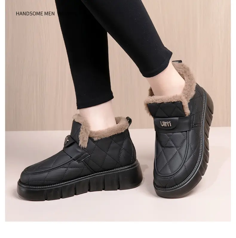 2025 Winter New Beanie Snow Boots Women's Soft Sole Plus Velvet Thickened Warm Furry Shoes Casual Easiest for Match Cotton Shoes — feature 25