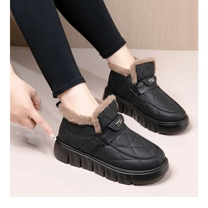 2025 Winter New Beanie Snow Boots Women's Soft Sole Plus Velvet Thickened Warm Furry Shoes Casual Easiest for Match Cotton Shoes — feature 28