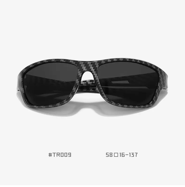Men's Black Carbon Fiber Riding Glasses with Polarized Lens — feature 19