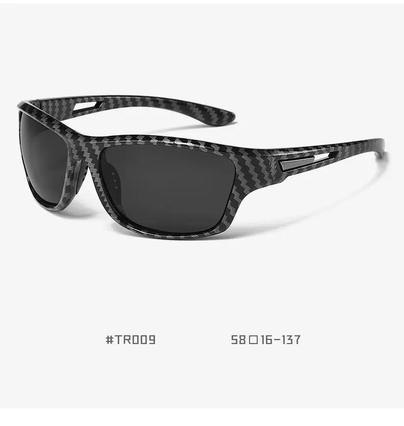 Men's Black Carbon Fiber Riding Glasses with Polarized Lens — feature 20