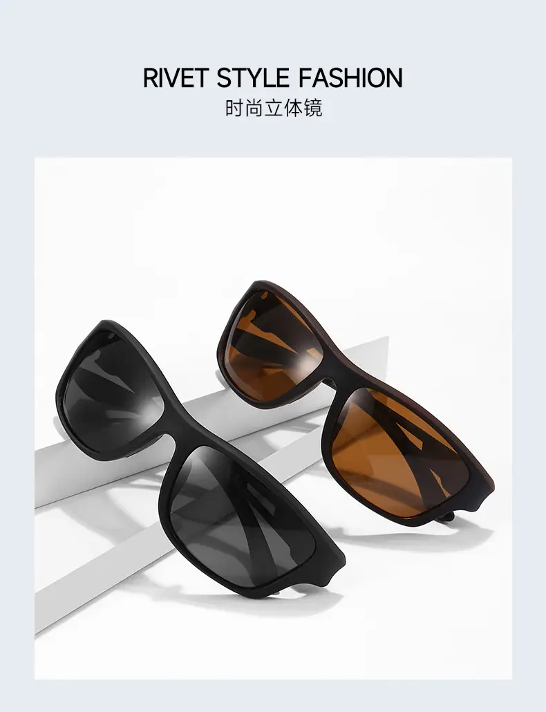 Men's Black Carbon Fiber Riding Glasses with Polarized Lens — feature 5