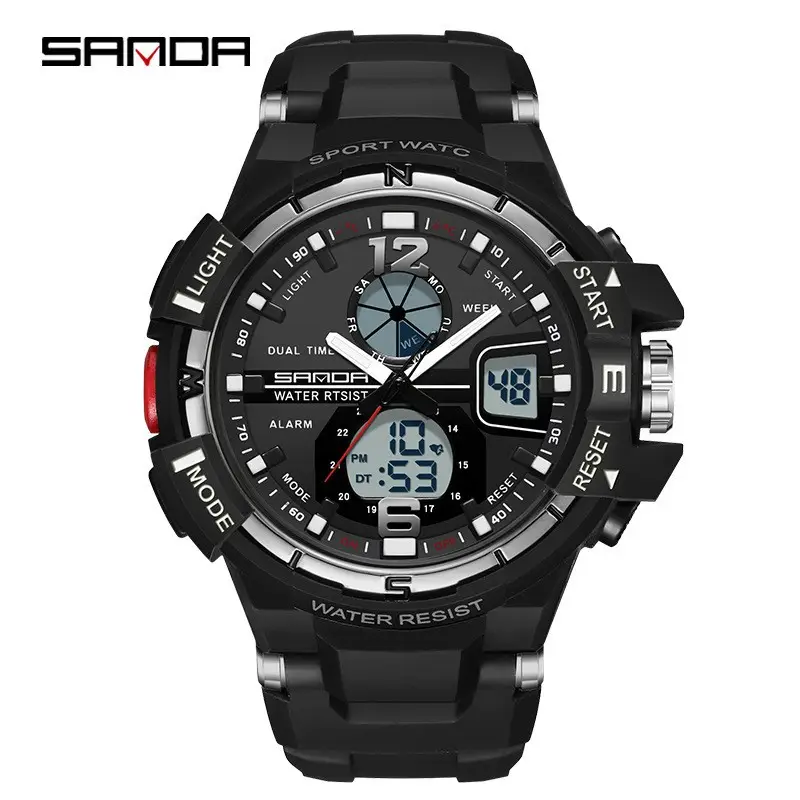 Sanda Multi-Function Digital Watch for Men Women Waterproof - Image 2