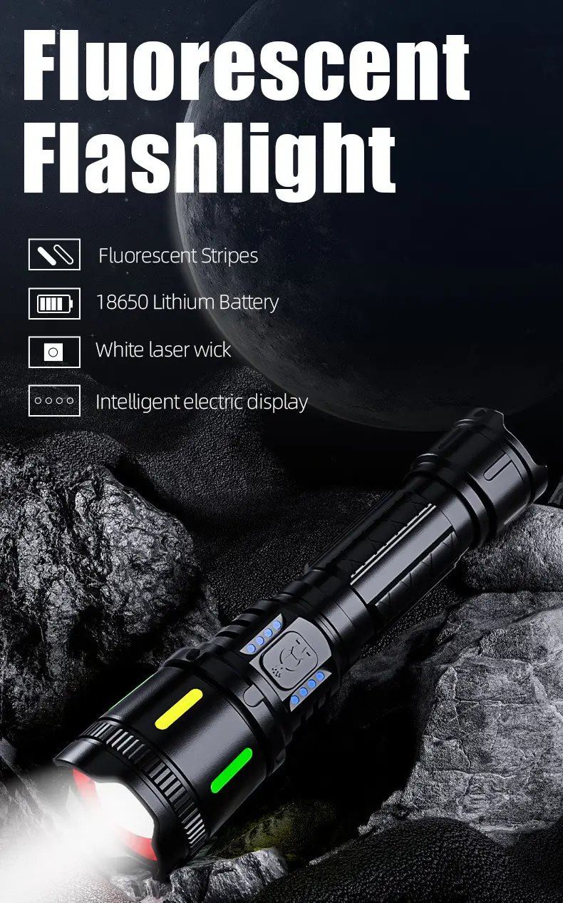 Super Bright Flashlight with Long Range & Charging Port β feature 4