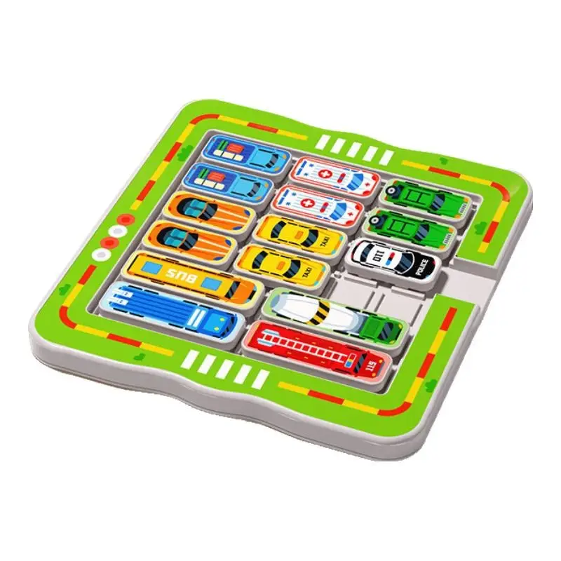 Cartoon Car Moving Puzzle Magnetic Sliding Number for Kids - Image 6