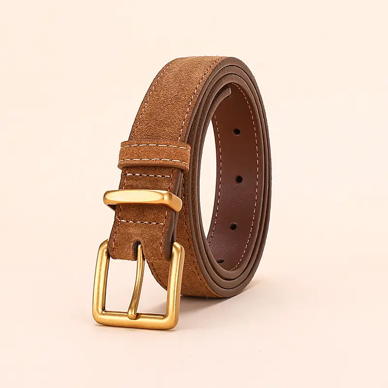Women's Matte Suede Belt with Matte Pin Buckle - Image 16
