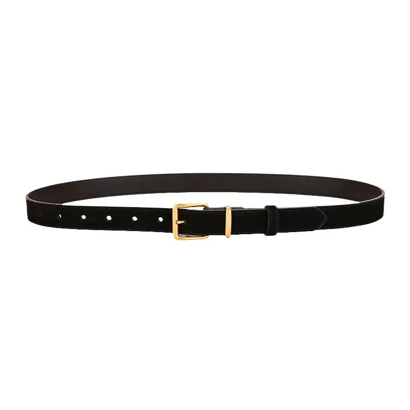 Women's Matte Suede Belt with Matte Pin Buckle - Image 19