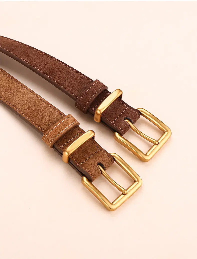 Women's Matte Suede Belt with Matte Pin Buckle — feature 18