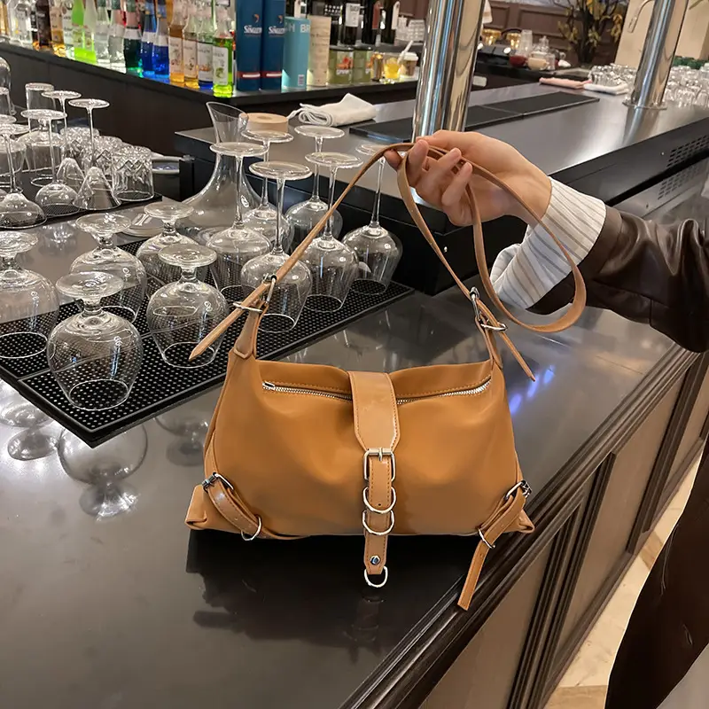 Women's 2024 Winter Belt Tote Bag Solid Color - Image 4