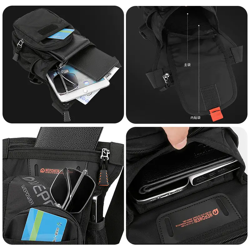 Men's Multifunctional Hiking Shoulder Bag with Mobile Phone & Sunglass Holder - Image 8