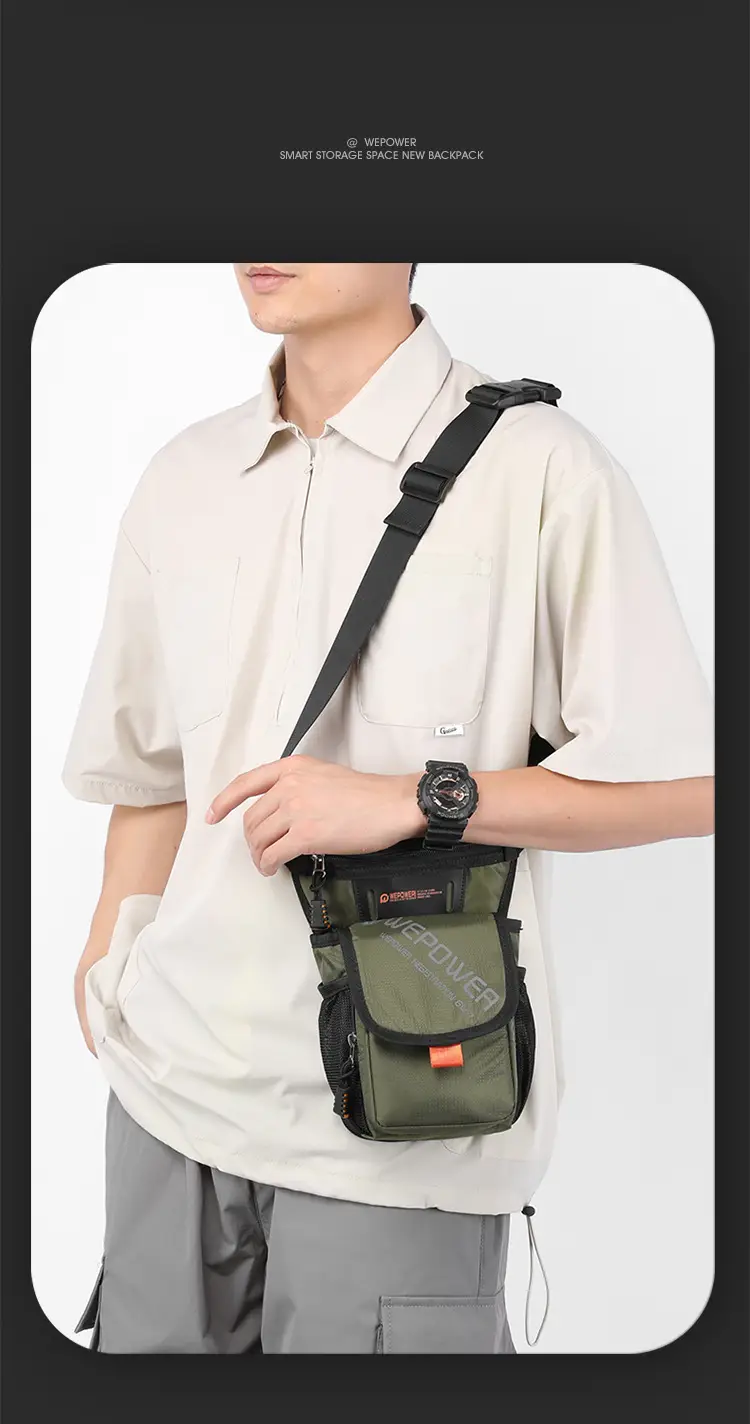 Men's Multifunctional Hiking Shoulder Bag with Mobile Phone & Sunglass Holder — feature 5