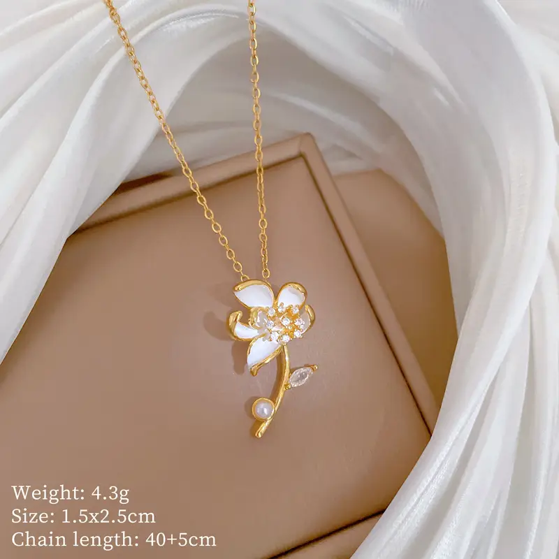 Cute Cherry Design Gold Necklace for Women - Image 61