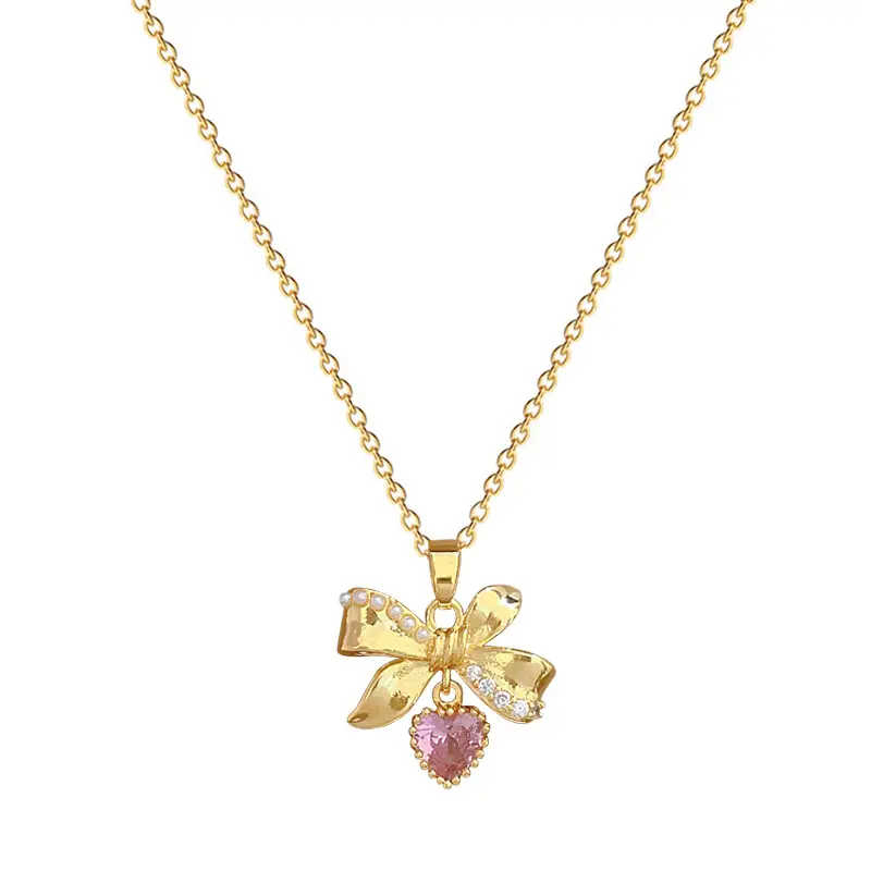 Cute Cherry Design Gold Necklace for Women - Image 62