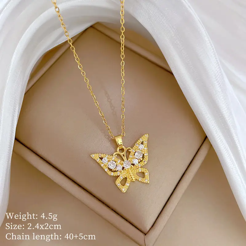 Cute Cherry Design Gold Necklace for Women - Image 14