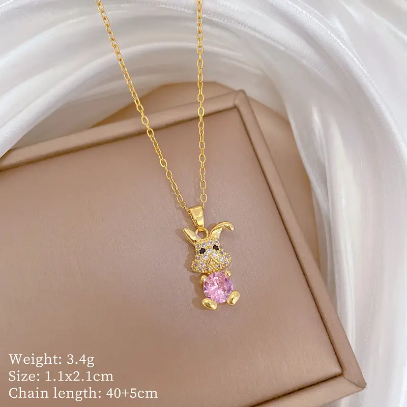 Cute Cherry Design Gold Necklace for Women - Image 16