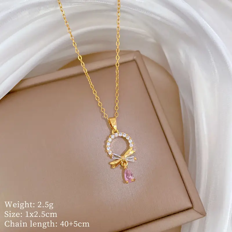 Cute Cherry Design Gold Necklace for Women - Image 17