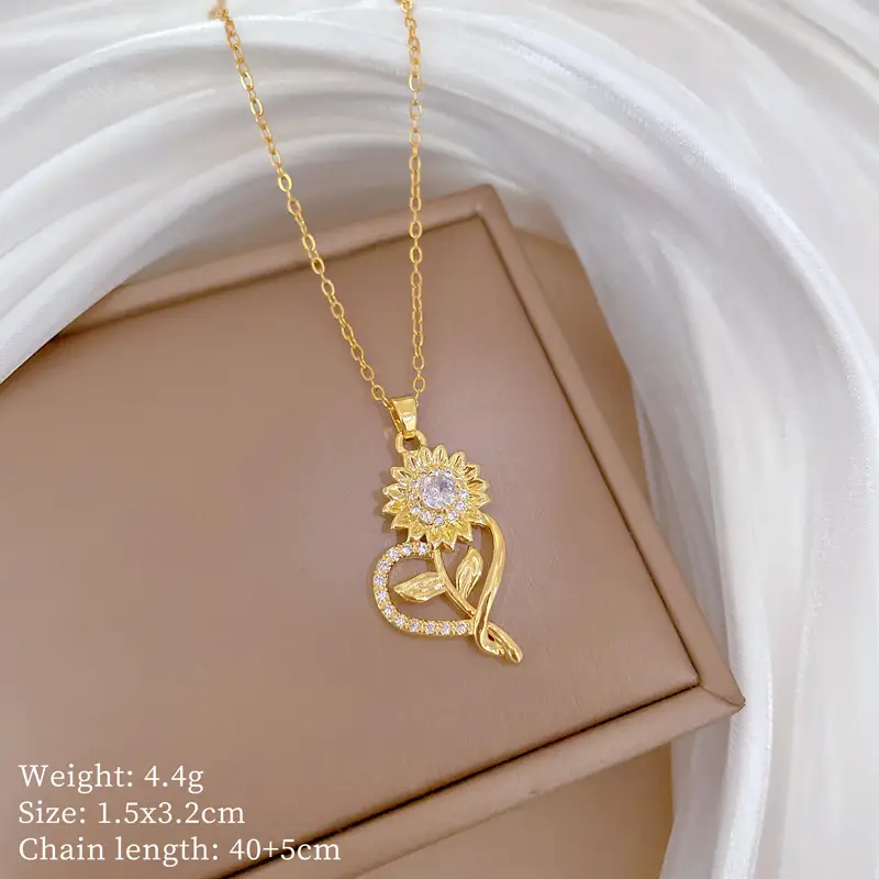Cute Cherry Design Gold Necklace for Women - Image 18