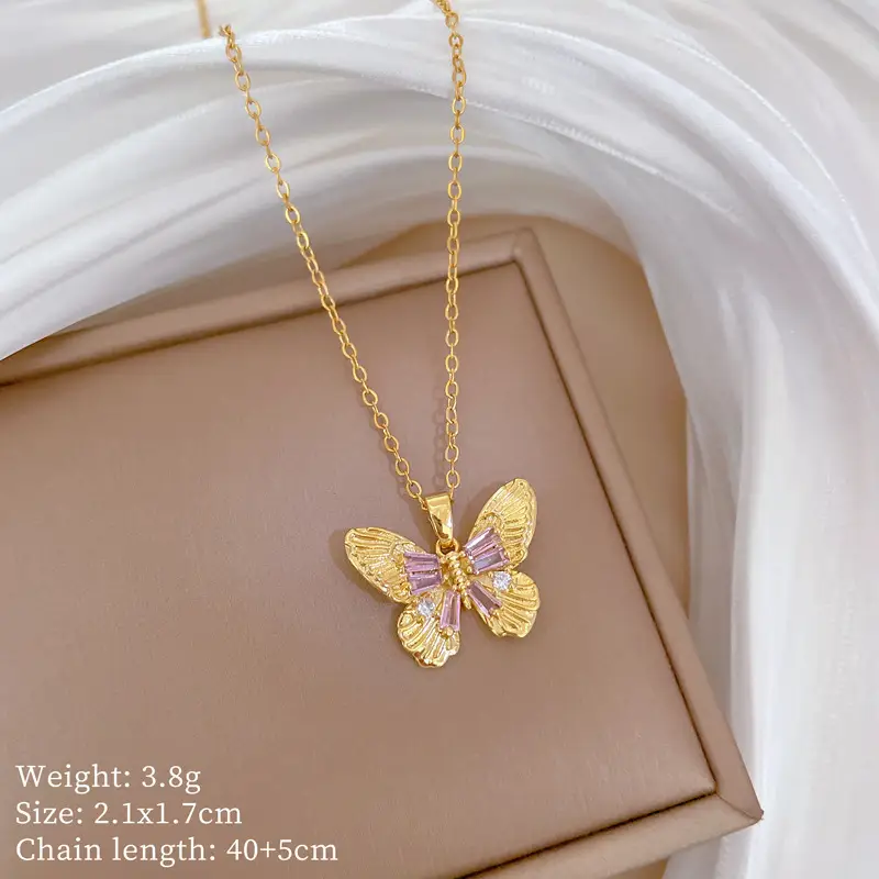 Cute Cherry Design Gold Necklace for Women - Image 20