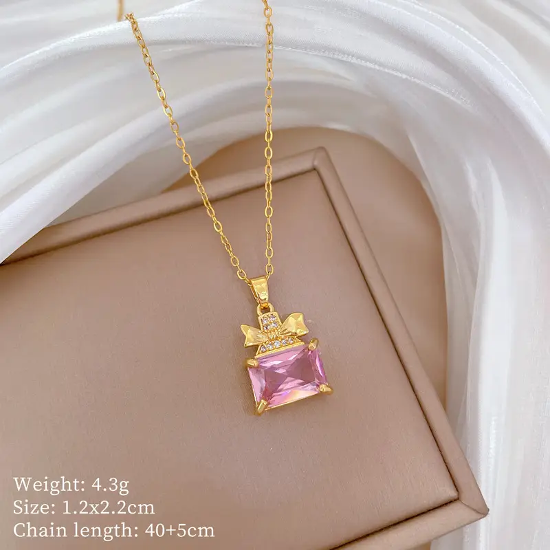 Cute Cherry Design Gold Necklace for Women - Image 21