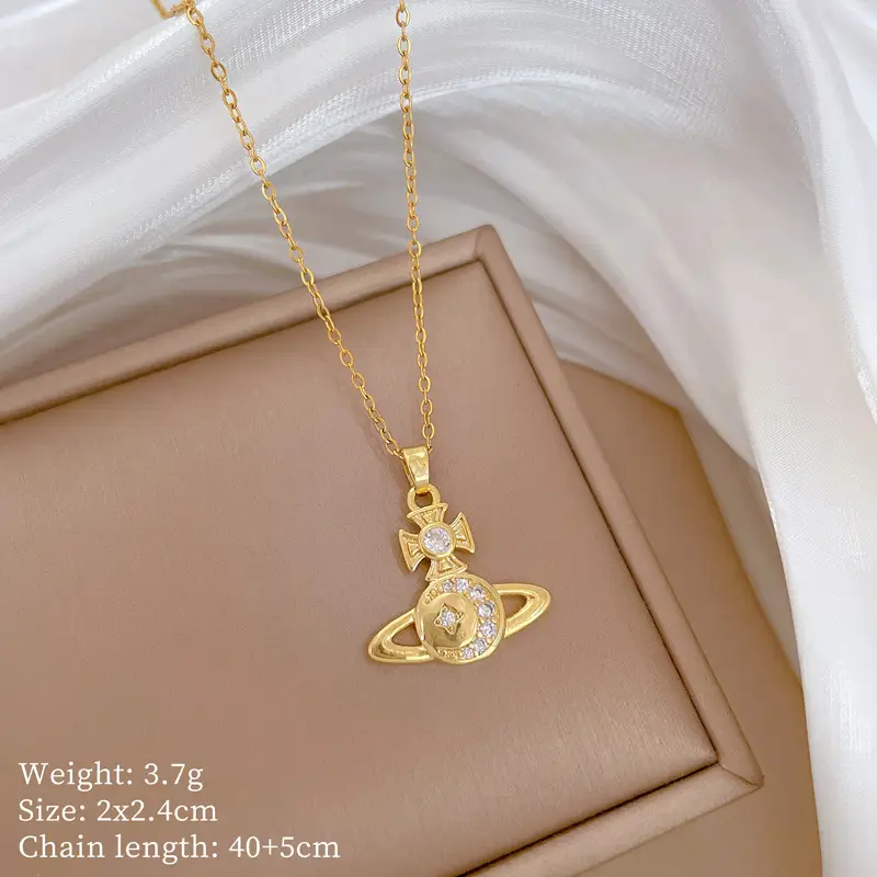 Cute Cherry Design Gold Necklace for Women - Image 30