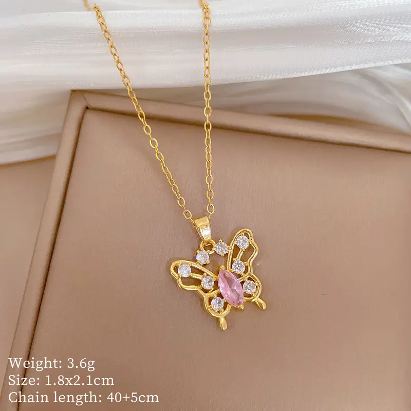 Cute Cherry Design Gold Necklace for Women - Image 38