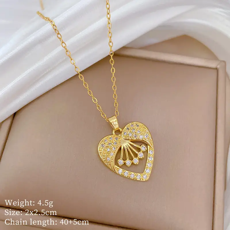 Cute Cherry Design Gold Necklace for Women - Image 39