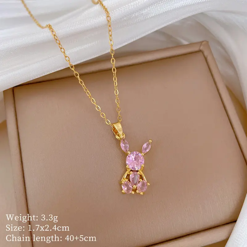 Cute Cherry Design Gold Necklace for Women - Image 42