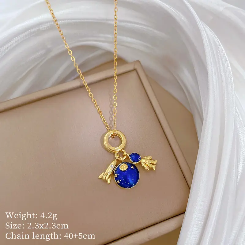 Cute Cherry Design Gold Necklace for Women - Image 58