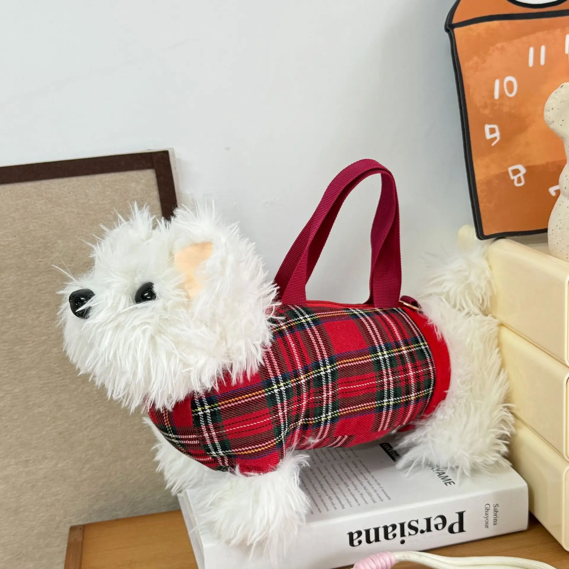 Cute Plaid Bunny Plush Bag for Girls — feature 19