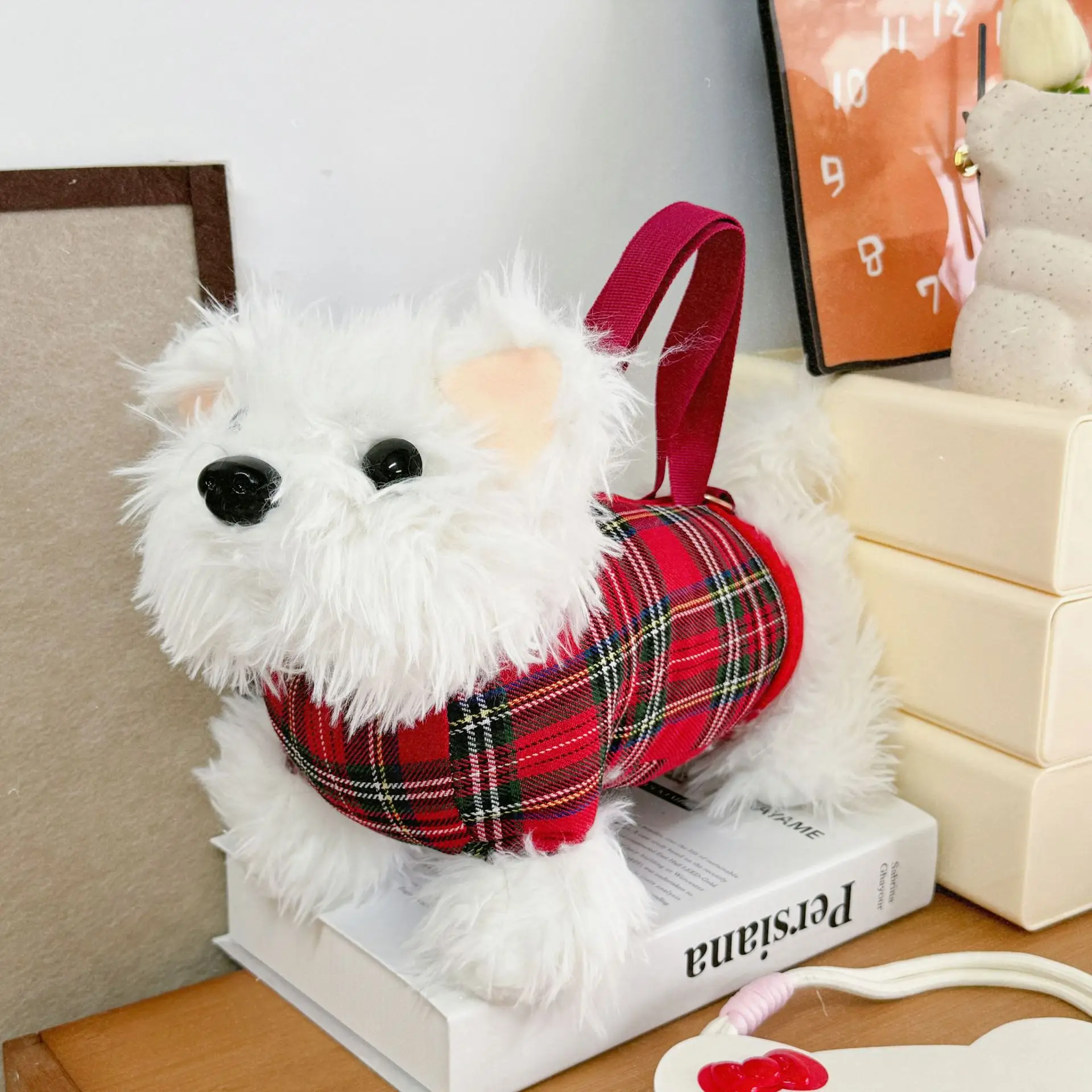 Cute Plaid Bunny Plush Bag for Girls — feature 20