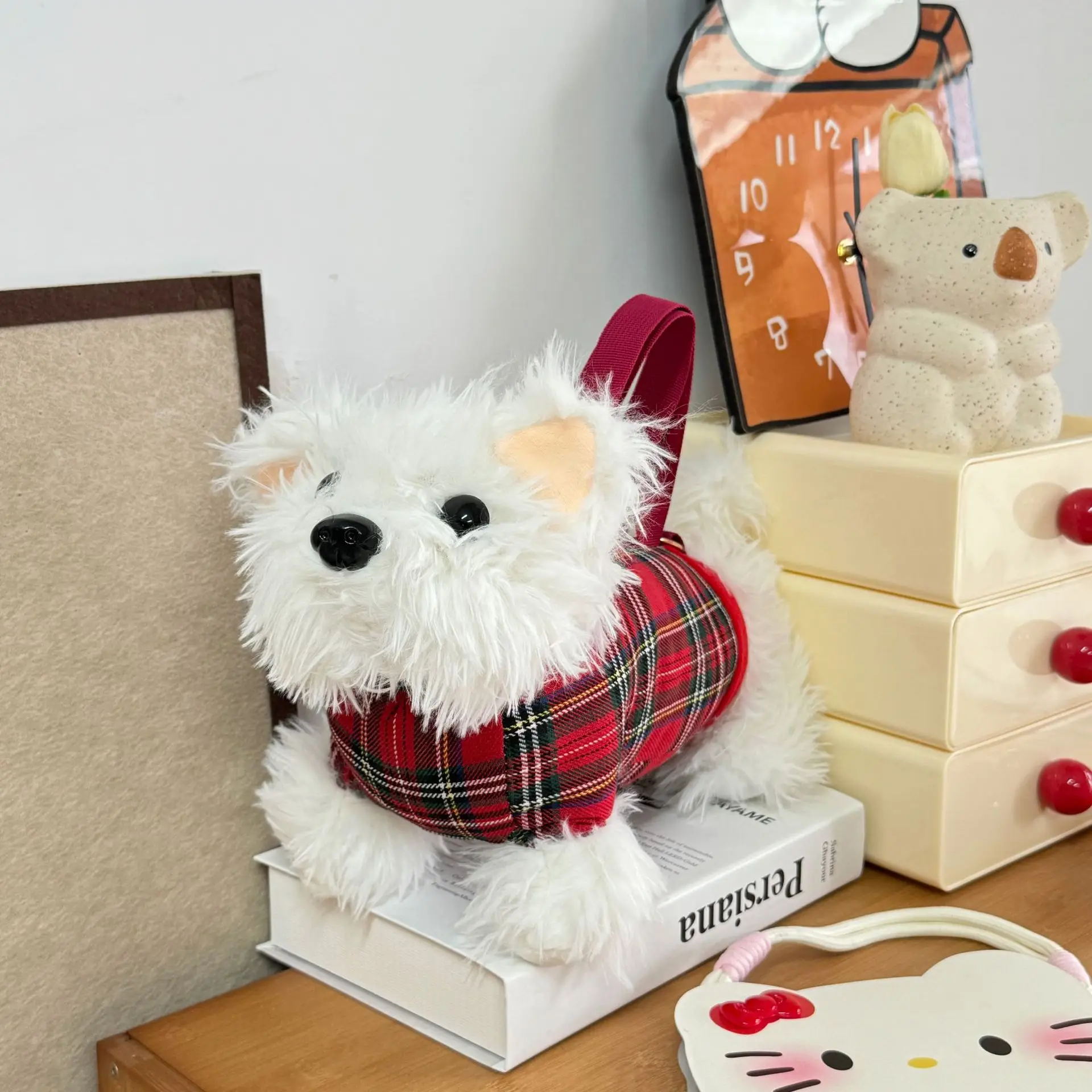Cute Plaid Bunny Plush Bag for Girls — feature 23