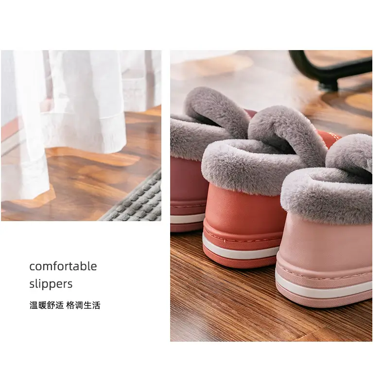 Jialiya Elderly Cotton Shoes Men's Winter 2025 New Anti-Slip Thick-Soled Waterproof Warm Outer Leather Cotton Slippers for Women — feature 14