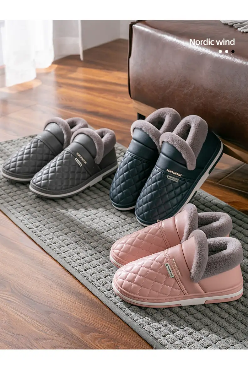 Jialiya Elderly Cotton Shoes Men's Winter 2025 New Anti-Slip Thick-Soled Waterproof Warm Outer Leather Cotton Slippers for Women — feature 17