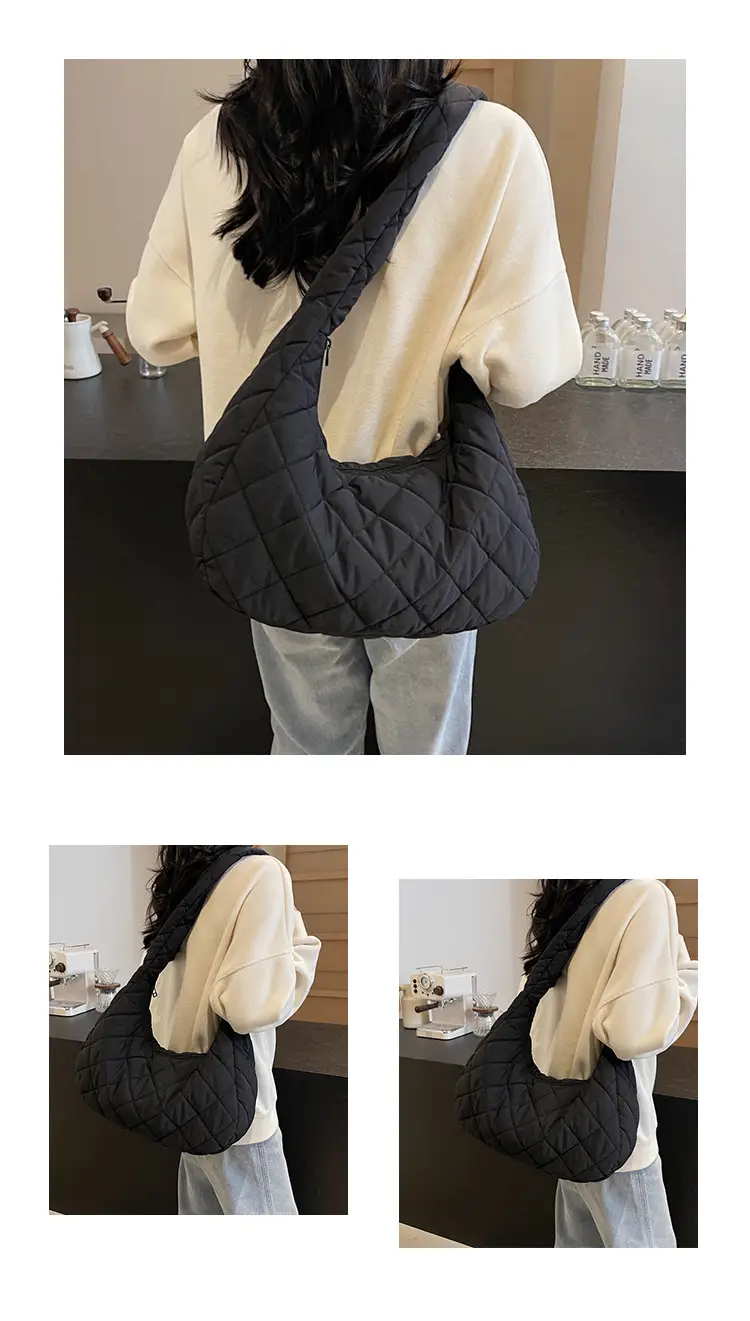 Nylon Quilted Clouds Bag Large Capacity Women — feature 10