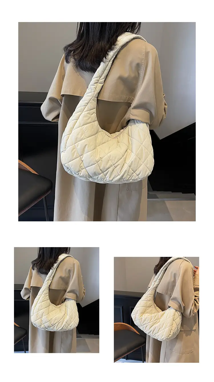 Nylon Quilted Clouds Bag Large Capacity Women — feature 12