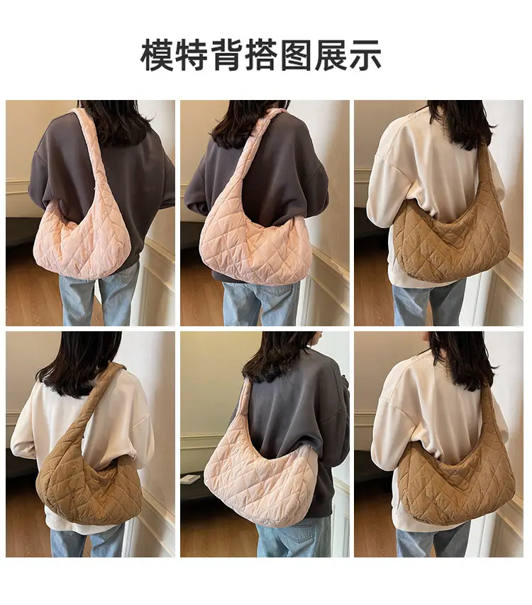 Nylon Quilted Clouds Bag Large Capacity Women — feature 7