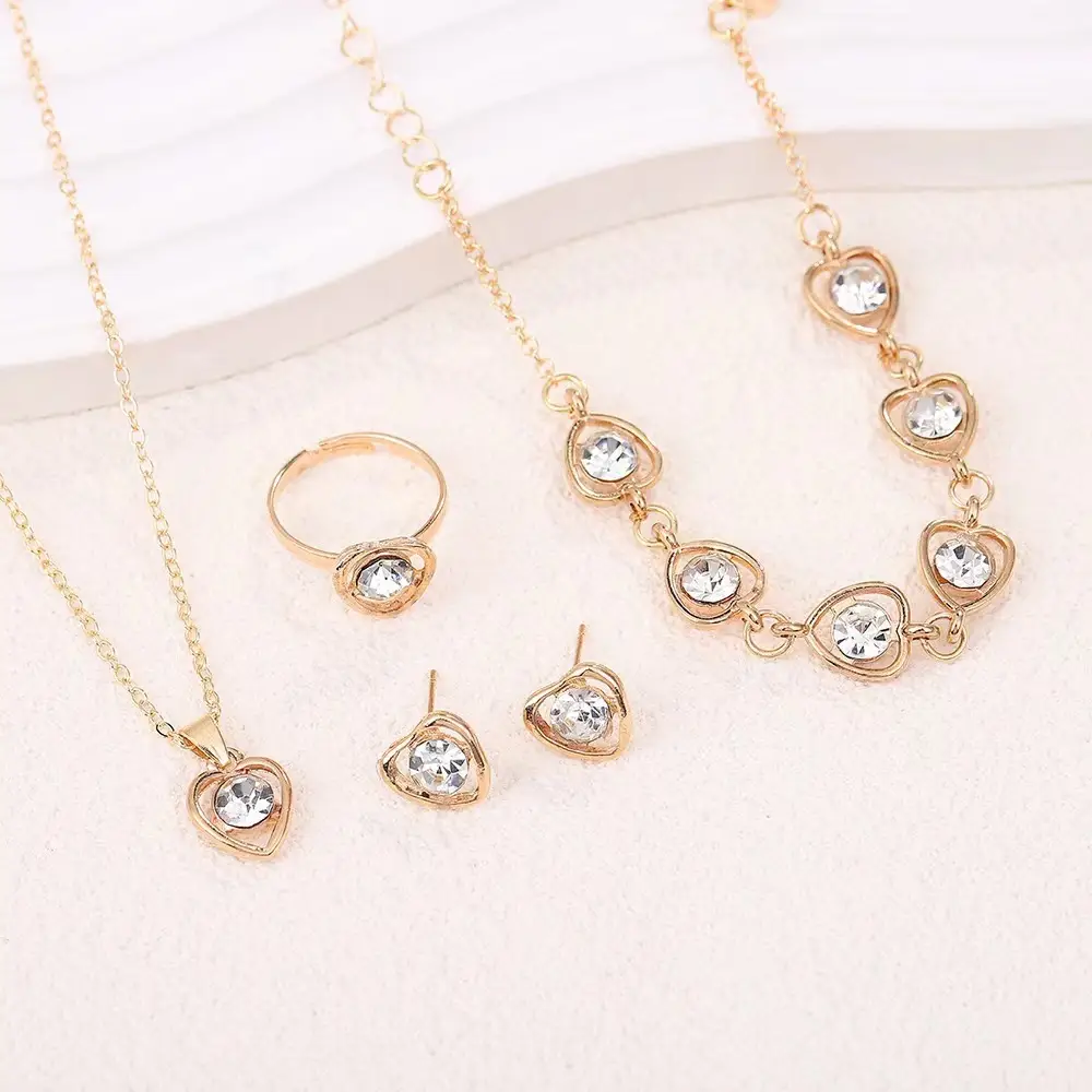 Gold Plated 4-Piece Jewelry Set for Women