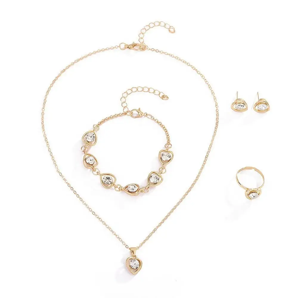 Gold Plated 4-Piece Jewelry Set for Women