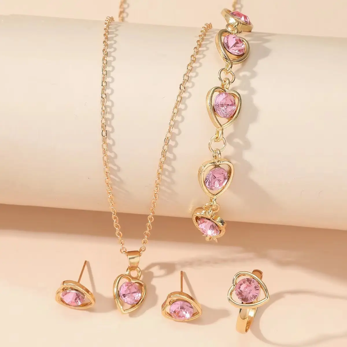Gold Plated 4-Piece Jewelry Set for Women