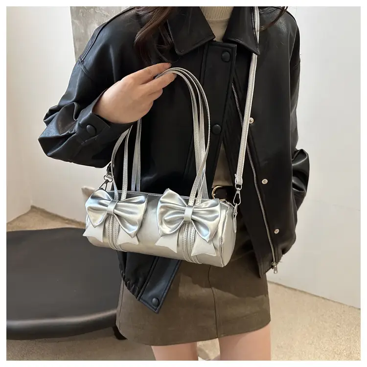 Silver Bow Crossbody Bag for Women Winter 2024 — feature 10