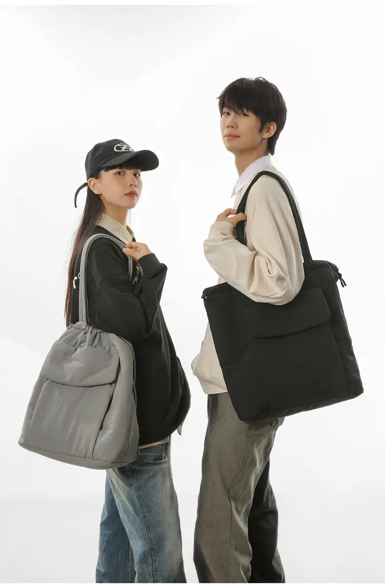 Large Capacity Drawstring Yoga Tote Bag Black — feature 14