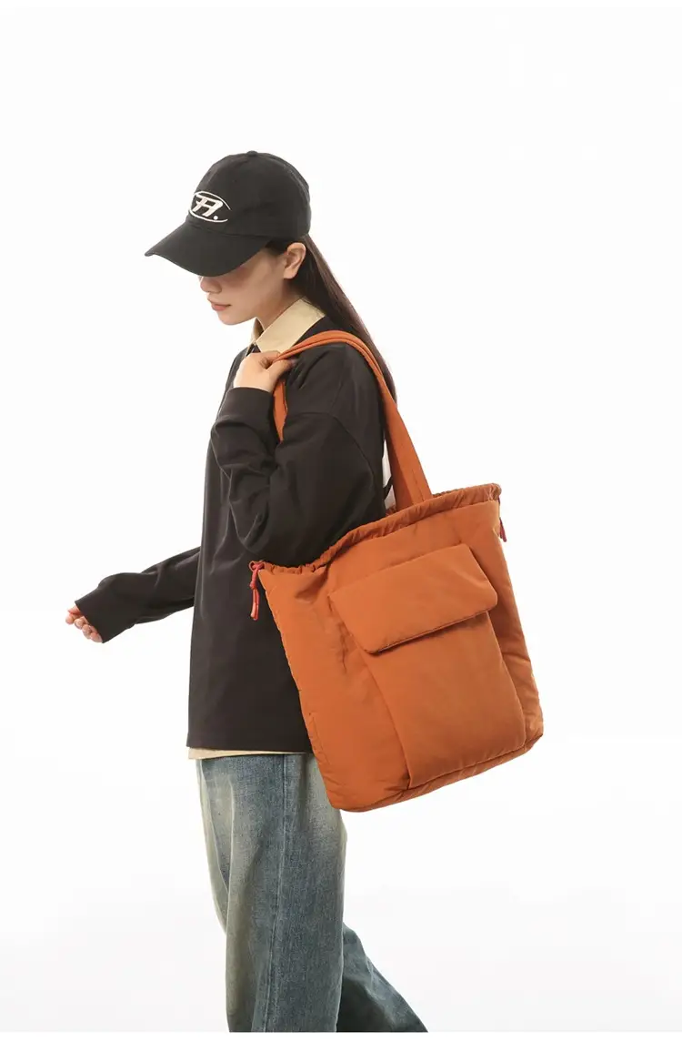 Large Capacity Drawstring Yoga Tote Bag Black — feature 17
