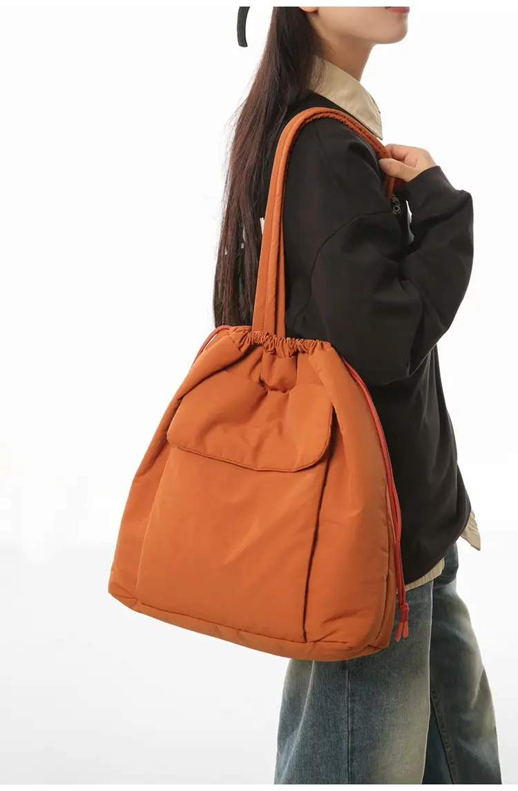 Large Capacity Drawstring Yoga Tote Bag Black — feature 18