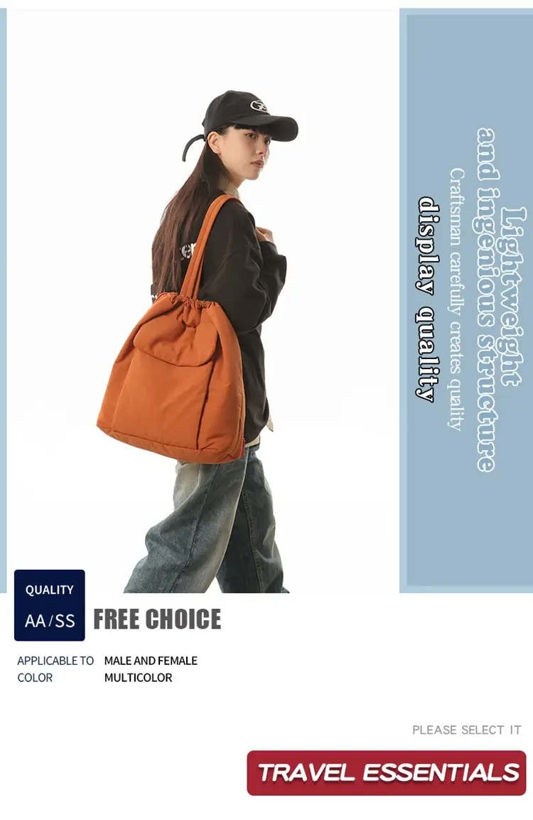 Large Capacity Drawstring Yoga Tote Bag Black — feature 2