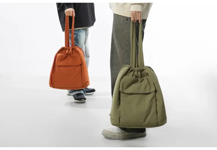 Large Capacity Drawstring Yoga Tote Bag Black — feature 20