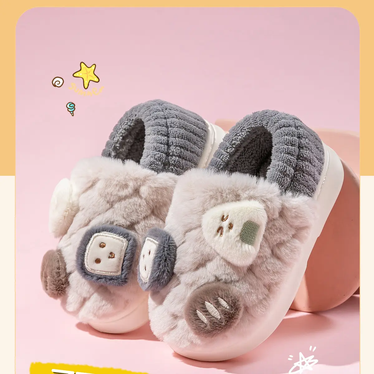 Girls Cartoon Plush Slip-On Shoes for Girls Autumn Winter 2025 — feature 20