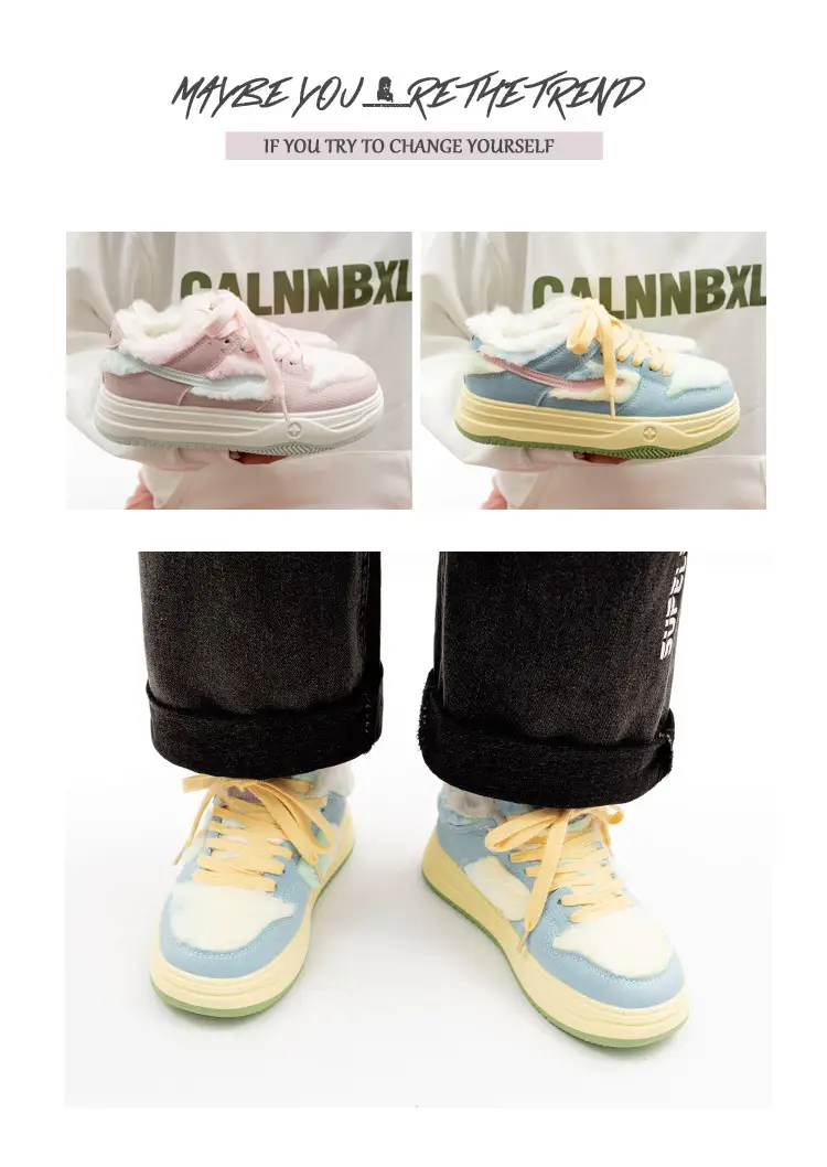 2025 Winter Women's Plush Retro Sneakers Double Layer — feature 11