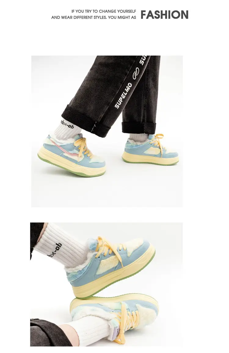 2025 Winter Women's Plush Retro Sneakers Double Layer — feature 14